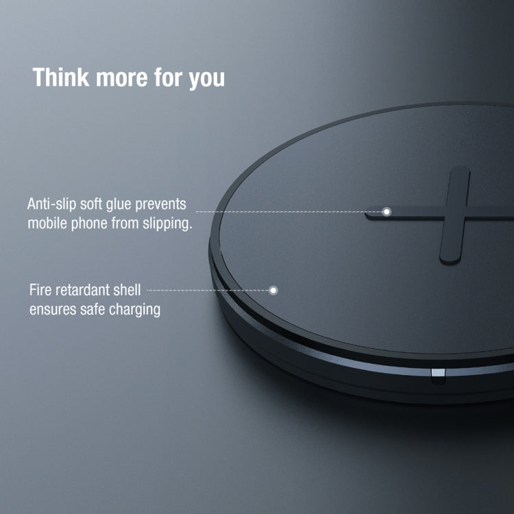 NILLKIN MC026 Portable Button Fast Charging Wireless Charger(Black) Eurekaonline