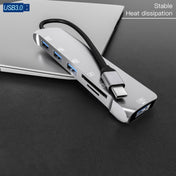 NK-3043H 6 in 1 USB-C / Type-C to TF / SD Card Slot + USB 3.0 + 3 USB 2.0 Female Adapter Eurekaonline