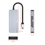 NK-3044 5 in 1 USB-C / Type-C to MS / M2 / CF / TF / SD Card Slots Adapter(Space Grey) Eurekaonline