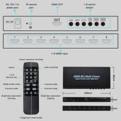 NK-818 HDMI 8x1 Multi-Viewer Supports Seamless Switch 1080P, US Plug Eurekaonline
