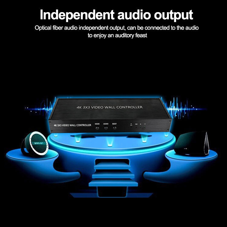 NK-BT88 4K 3X3 HDMI Video Wall Controller Multi-screen Splicing Processor with Remote Controller Eurekaonline