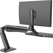NORTH BAYOU NB40 Ergonomic Height Adjust Computer Stand Workstation 22-32 Inch Monitor Mount Bracket with Keyboard Plate Desk Stand Eurekaonline