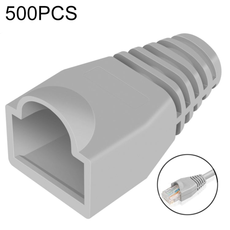Network Cable Boots Cap Cover for RJ45, Green (500 pcs in one packaging , the price is for 500 pcs)(Grey) Eurekaonline