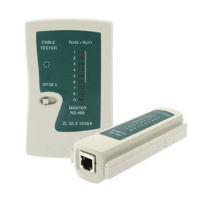 Network Cable Tester Rj45 Rj11 Rj12 Cat5 UTP LAN Networking Tool(White) Eurekaonline