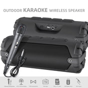 New Rixing NR-6013M Bluetooth 5.0 Portable Outdoor Karaoke Wireless Bluetooth Speaker with Microphone & Shoulder Strap(Green) Eurekaonline