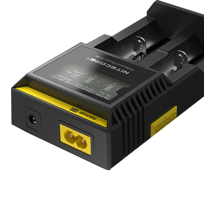 Nitecore D2 Intelligent Digi Smart Charger with LED Indicator for 14500, 16340 (RCR123), 18650, 22650, 26650, Ni-MH and Ni-Cd (AA, AAA) Battery Eurekaonline
