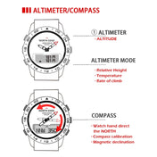 North Edge GAVIA Men Outdoor Sport 50m Waterproof Smart Digital Watch Diving Watch, Support Barometer & Pedometer(Silver) Eurekaonline