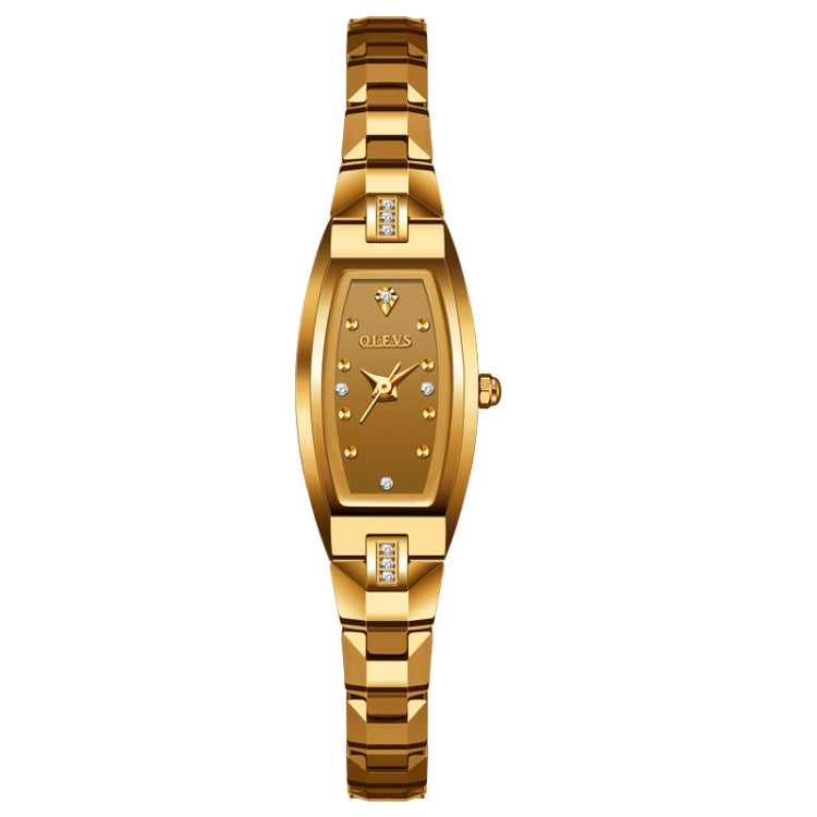 OLEVS 5501 Diamond Small Dial Tungsten Steel Bracelet Quartz Watch for Ladies(Gold) Eurekaonline