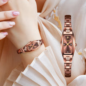 OLEVS 5501 Diamond Small Dial Tungsten Steel Bracelet Quartz Watch for Ladies(Rose Gold) Eurekaonline