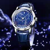 OLEVS 9923 Luminous Starry Dial Automatic Mechanical Men Watch(Silver) Eurekaonline