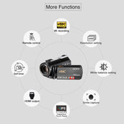 ORDRO AC5 4K HD Night Vision WiFi 12X Optical Zoom Digital Video DV Camera Camcorder, Style:Standard + Microphone(Black) Eurekaonline