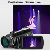 ORDRO AC5 4K HD Night Vision WiFi 12X Optical Zoom Digital Video DV Camera Camcorder, Style:Standard+  Microphone + Fill Light(Black) Eurekaonline