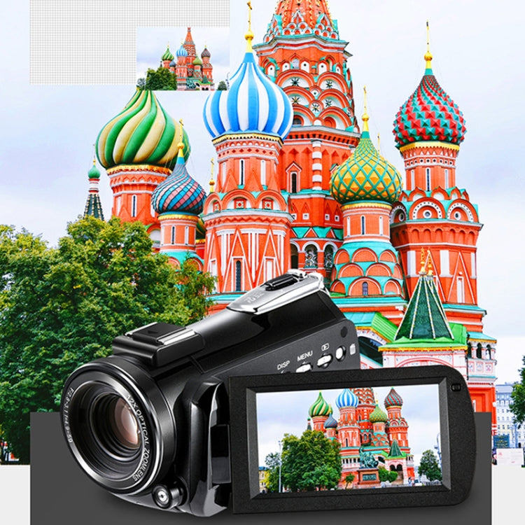 ORDRO AC5 4K HD Night Vision WiFi 12X Optical Zoom Digital Video DV Camera Camcorder, Style:Standard + Microphone + Handheld Stand(Black) Eurekaonline