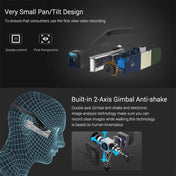 ORDRO EP7 4K Head-Mounted  Auto Focus Live Video Smart Sports Camera, Style:With Remote Control(Silver Black) Eurekaonline