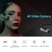 ORDRO EP7 4K Head-Mounted  Auto Focus Live Video Smart Sports Camera, Style:With Remote Control(Silver Black) Eurekaonline