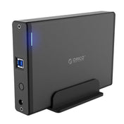ORICO 7688U3 Vertical Aluminum External Hard Drive Enclosure Storage Case Hard Drive Dock for 3.5 inch SATA HDD(Black) Eurekaonline