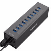ORICO A3H10 Aluminum High Speed 10 Ports USB 3.0 HUB with Power Adapter for Laptops(Black) Eurekaonline