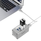 ORICO A3H4 Aluminum High Speed 4 Ports USB 3.0 HUB with 12V/2.5A Power Supply for Laptops(Silver) Eurekaonline