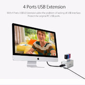 ORICO A3H4 Aluminum High Speed 4 Ports USB 3.0 HUB with 12V/2.5A Power Supply for Laptops(Silver) Eurekaonline