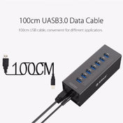 ORICO A3H7 Aluminum High Speed 7 Ports USB 3.0 HUB with 12V/2.5A Power Supply for Laptops(Black) Eurekaonline