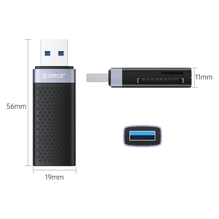 SD Dual Port USB-A3.0 Dual Read Card Reader(Black) Eurekaonline