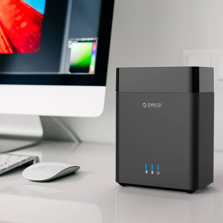  Type-C Hard Drive Enclosure with Blue LED Indicator(Black) Eurekaonline