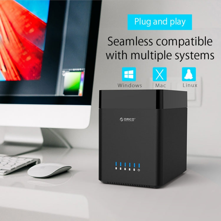 ORICO DS500U3 3.5 inch 5 Bay Magnetic-type USB 3.0 Hard Drive Enclosure with Blue LED Indicator Eurekaonline