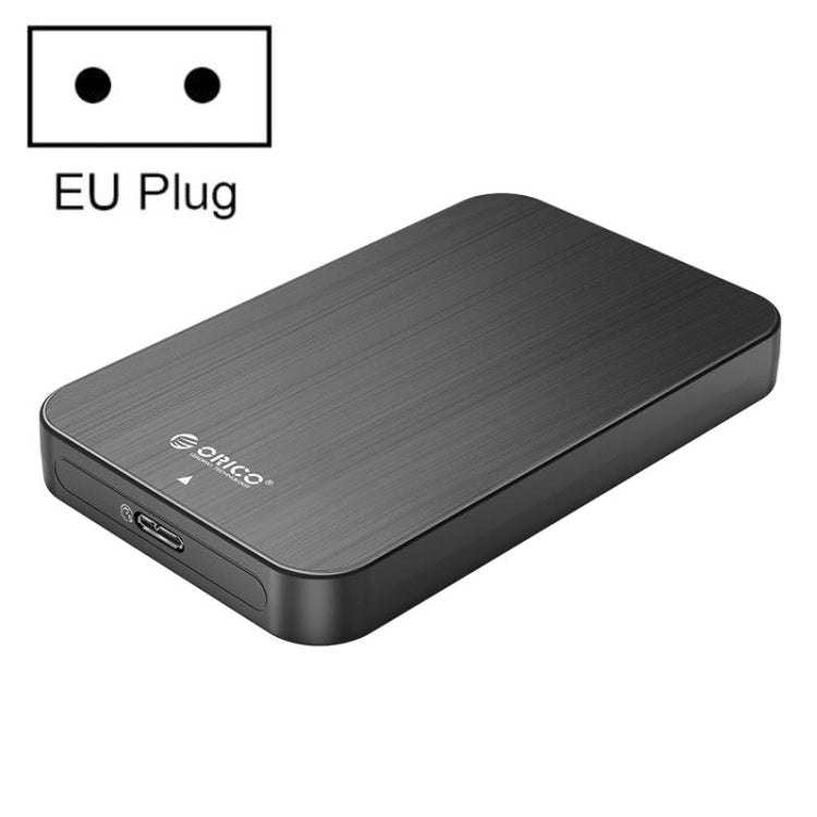 ORICO HM25U3 2.5 inch USB3.0 Micro-B Hard Drive Enclosure, Plug:EU Plug(Black) Eurekaonline