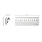 ORICO M3H10-U3-V2 Aluminum Alloy 10 USB 3.0 Ports HUB Eurekaonline