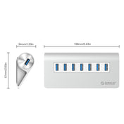ORICO M3H7-V1 Aluminum Alloy 7 USB 3.0 Ports HUB with 30W Power Adapter Eurekaonline