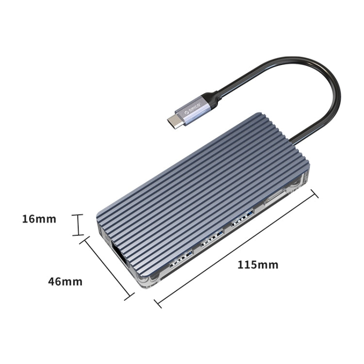 ORICO WB-6RJ 6 in 1 Type-C Transparent HUB Eurekaonline