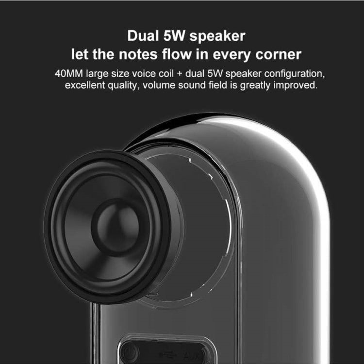 OVEVO True 3D TWS Magnetic Wireless Bluetooth Stereo Surround HiFi Speaker with Full Transparent Home Eurekaonline