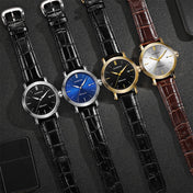 Ochstin 2024 Automatic Mechanical Watch Men Waterproof Calendar Leather Business Mechanical Men Watch(Coffee) Eurekaonline