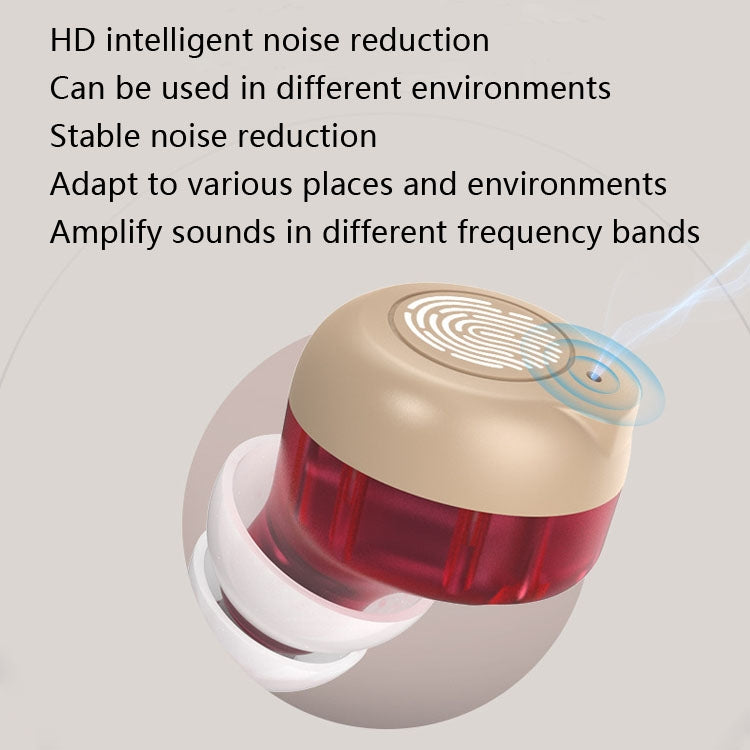 Older Young Sound Amplifier Sound Collector Hearing Aid(Red Blue) Eurekaonline