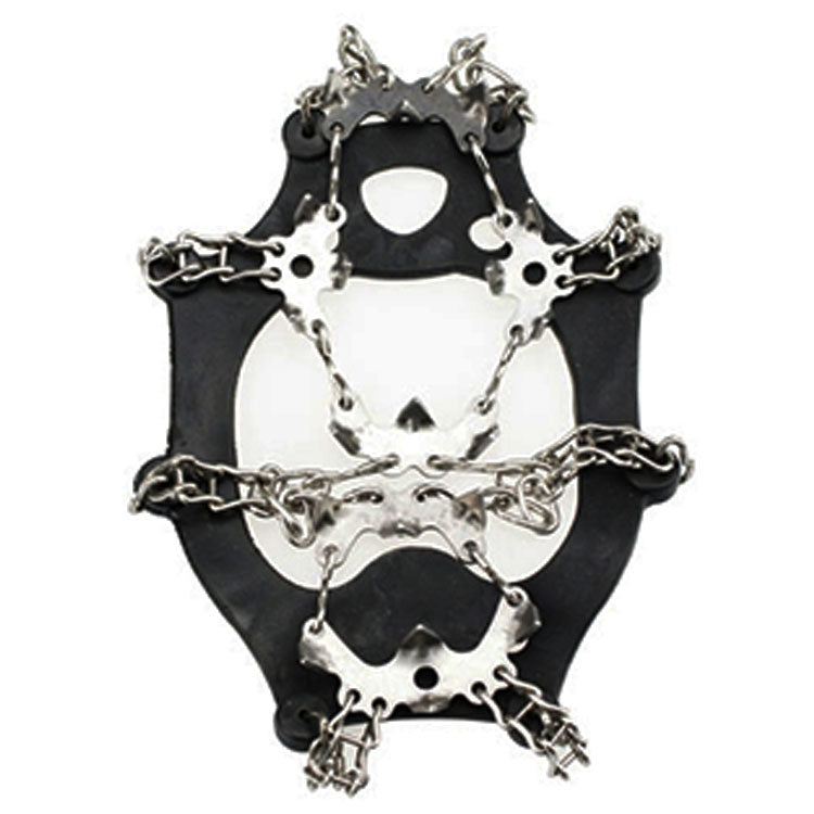 One Pair 19 Teeth Anti-Slip Ice Gripper Hiking Climbing Chain Shoes Covers, Size: M(Black) Eurekaonline