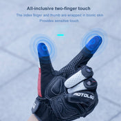 One Pair Genuine Leather Motorcycle Gloves with Carbon Fiber Hard Knuckle Touch Screen, Size:XL(Black) Eurekaonline