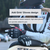 One Pair Genuine Leather Motorcycle Gloves with Carbon Fiber Hard Knuckle Touch Screen, Size:XL(Black) Eurekaonline