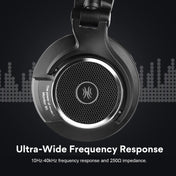 OneOdio M80 Open Three-band Balanced Monitor Mixer Studio DJ HIFI Wired Headset, Cable Length: 3m(Black) Eurekaonline