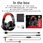OneOdio Pro-M Headset Game Anchor Wire Headset With Bluetooth (Black & Red) Eurekaonline