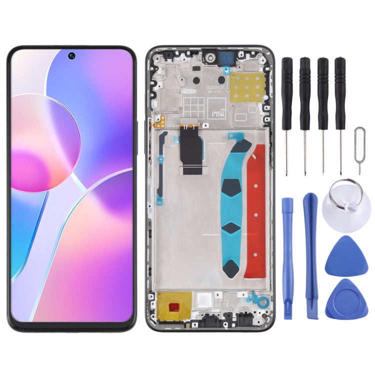 Original LCD Screen for Honor X30i Digitizer Full Assembly with Frame(Black) Eurekaonline