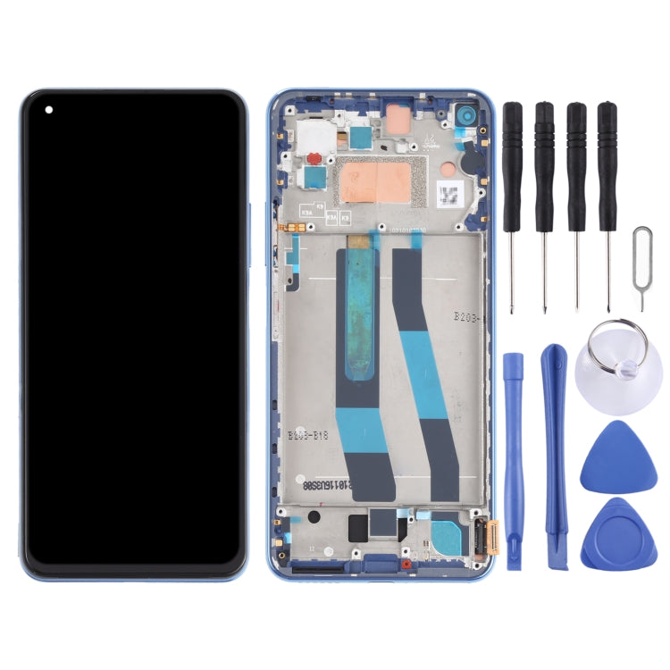 11 Lite 5G NE M2101K9AG M2101K9AIDigitizer Full Assembly with Frame (Blue) Eurekaonline