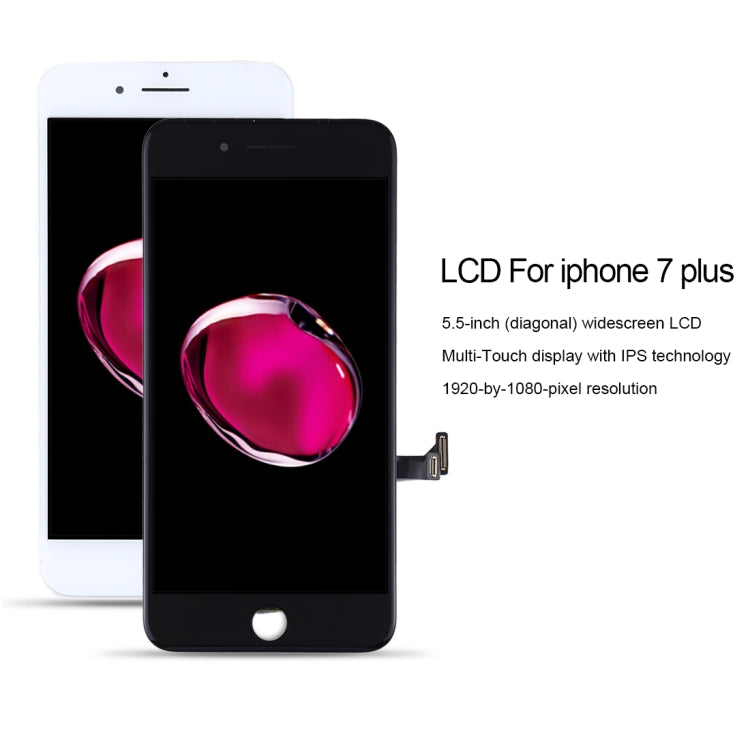 Original LCD Screen for iPhone 7 Plus with Digitizer Full Assembly (White) Eurekaonline