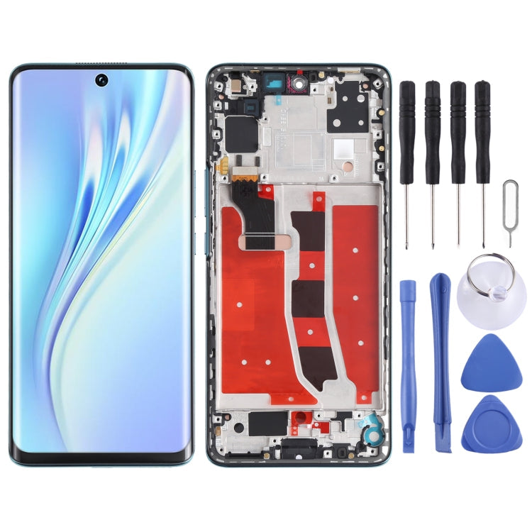 Original OLED LCD Screen for Honor V40 Lite Digitizer Full Assembly with Frame(Green) Eurekaonline