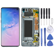 Original Super AMOLED LCD Screen for Galaxy S10 4G Digitizer Full Assembly with Frame (Blue) Eurekaonline