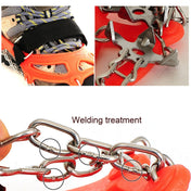 Outdoor 18-Tooth 430 Stainless Steel Crampons Snow Hiking Shoes Spikes Non-Slip Shoe Covers，SIze: L (Black) Eurekaonline