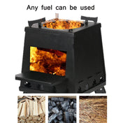 Outdoor Camping Folding Portable Barbecue Wood Stove, Size: Large (Green) Eurekaonline