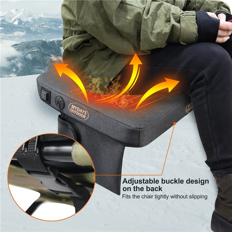 Outdoor Camping Stool USB Heating Portable Mat(Gray) Eurekaonline