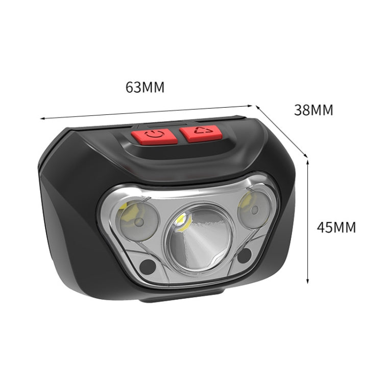 Outdoor Glare Small Headlight Plastic Fishing Head Wearing Light(TD140) Eurekaonline
