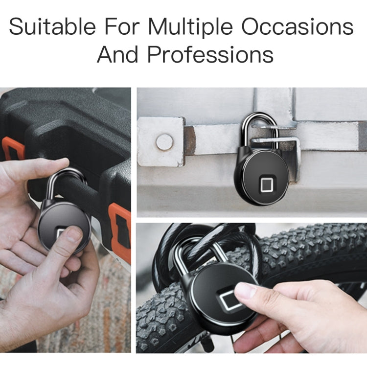 P22 Intelligent Waterproof Anti-theft Fingerprint Security Door Padlock Eurekaonline