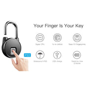P22 Intelligent Waterproof Anti-theft Fingerprint Security Door Padlock Eurekaonline